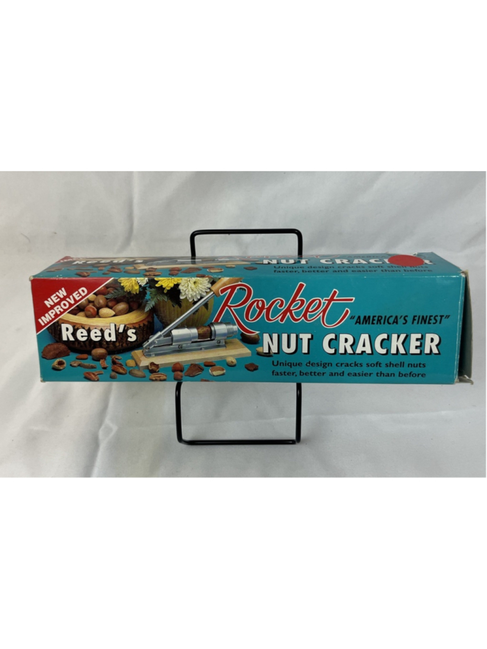 Reed's Model-816 Nut Cracker Steel Wood Silver Beige with Box Made in USA NEW